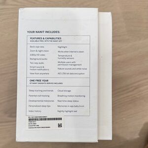 Nanit Baby Monitor with Night Vision - White